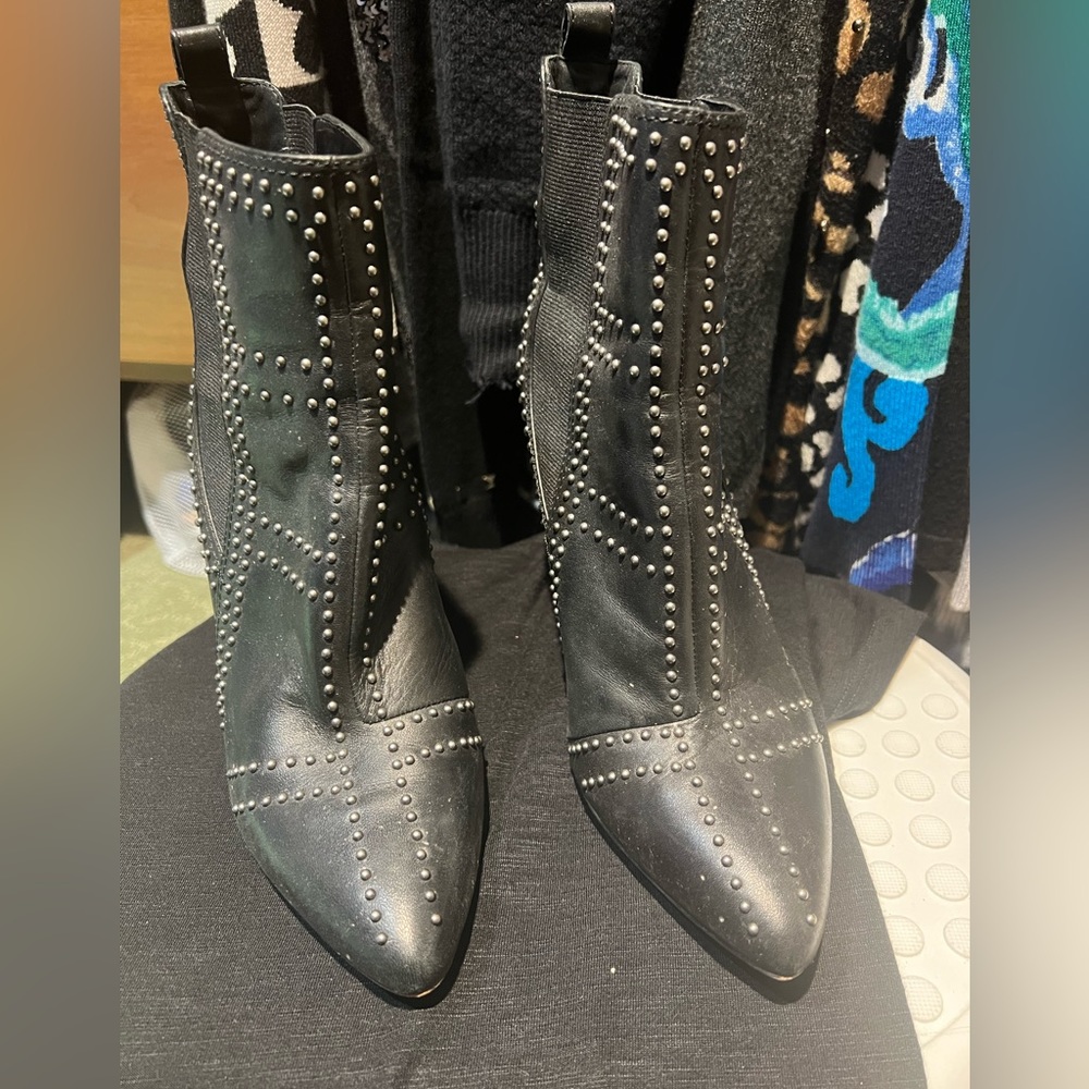 Vince Camuto high heel studded boots